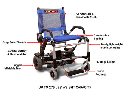 Zinger Folding Power Chair Two Handed Control